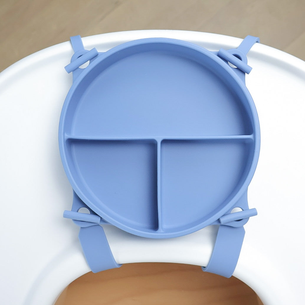Barntallrik med sugpropp och spännband